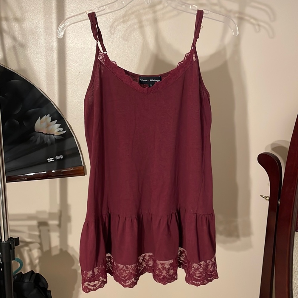 Burgundy tunic top